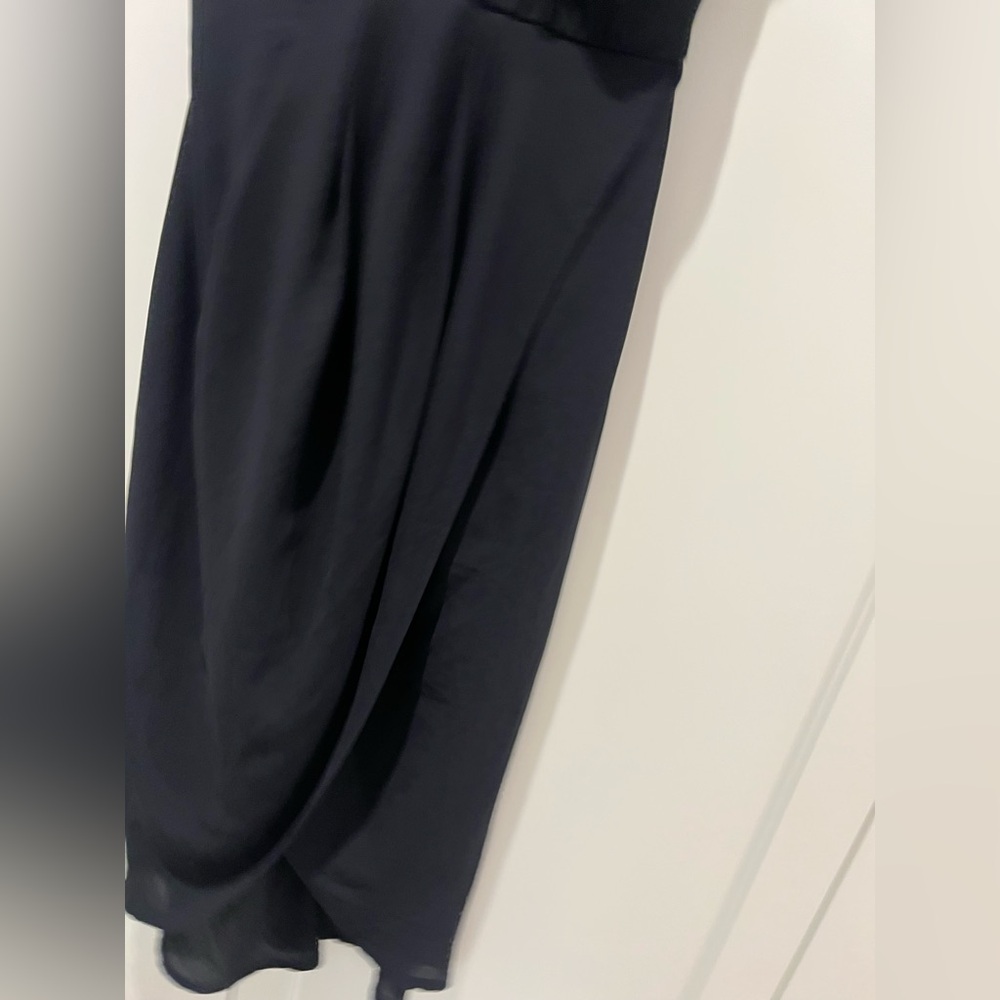 Dotti Dark Navy Chiffon Tulip Hem Evening Dress - Picture 6 of 6